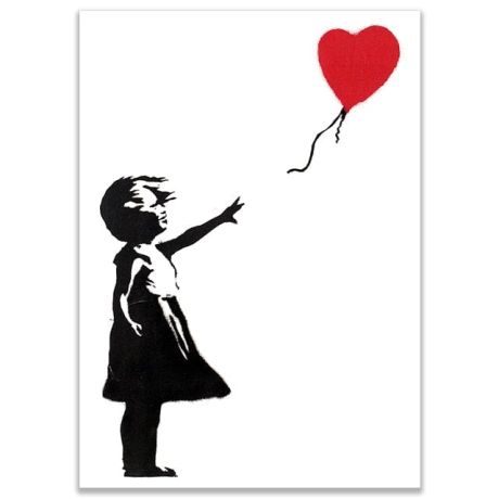 Banksy Girl Letting Go Canvas Art - Image 9