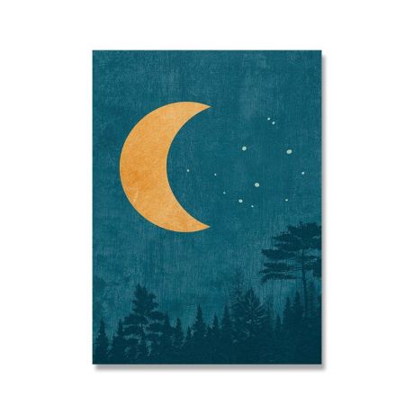 Boho Landscape Moon & Sun Canvas Art - Image 6