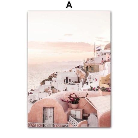 Santorini Summer Vibes Canvas Art - Image 4