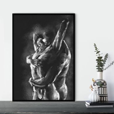 African King & Queen Nude Lover Canvas Art - Image 2