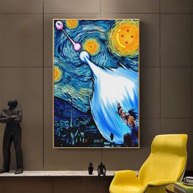 Dragon Ball Starry Night Canvas Art - Image 2