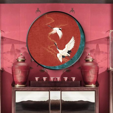 Oriental Crowned Crane Canvas Art - Image 2