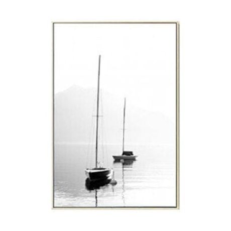 Foggy Feather Landscape Canvas Art - Image 6