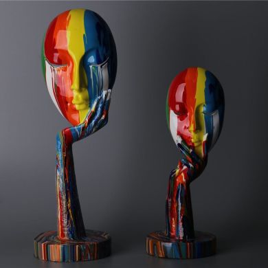 Painted Mask Sculpture