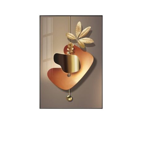 Nordic Golden Abstract Wall Art - Image 8