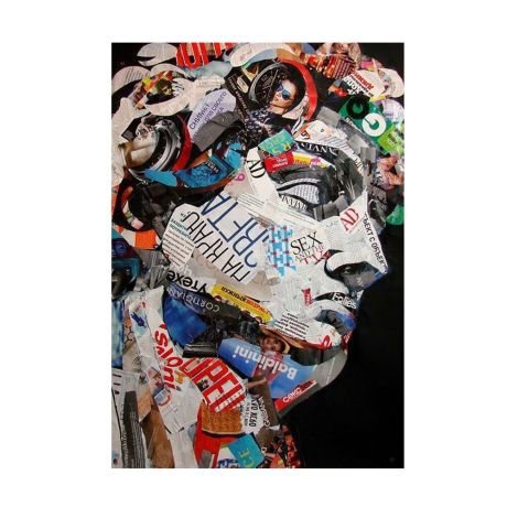Modern Graffiti David Portrait Canvas Art - Image 1