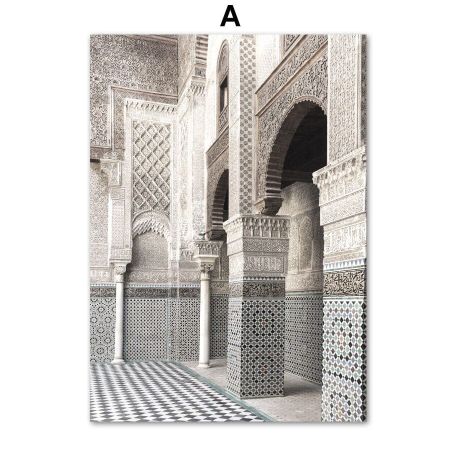 Moroccan Building Architecture Gallery Wall Canvas Art - Image 5