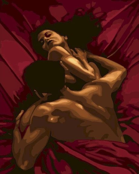 Nude Couple Lover Abstract Painting - Image 7
