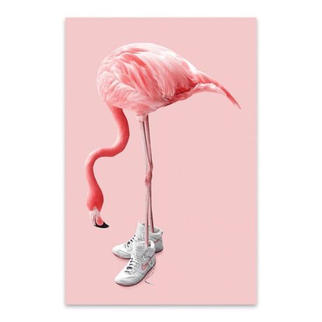 Flamingo Movement Canvas Art - Image 1