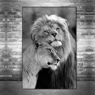 African Wild Lion Canvas Art - Image 2
