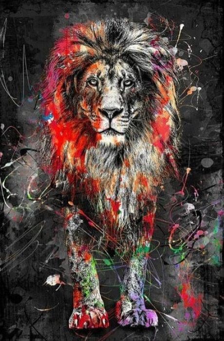 Graffiti Lion Painting - Image 5