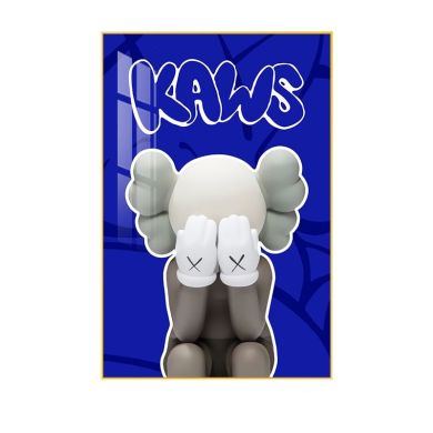 Deep Blue Kaws Street Canvas Art - Image 7