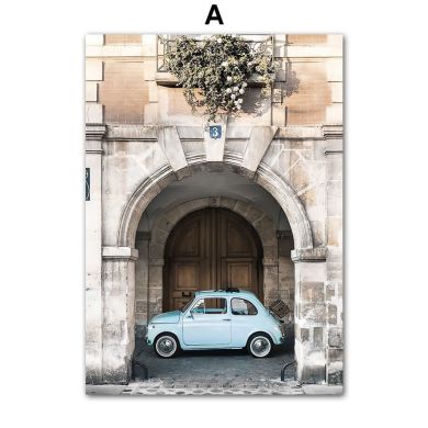 Europe Vintage Village Gallery Wall Canvas Art - Image 5