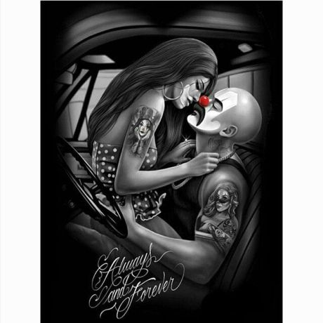 Sexy Masked Tattoo Girl Canvas Art - Image 9