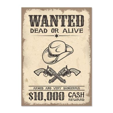 Vintage Wild West Poster Canvas Art - Image 8
