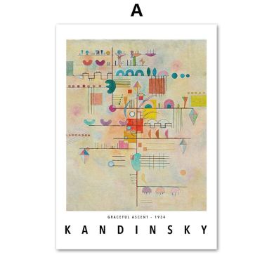 Wassily Kandinsky Lines and Geometric Canvas Art - Image 5