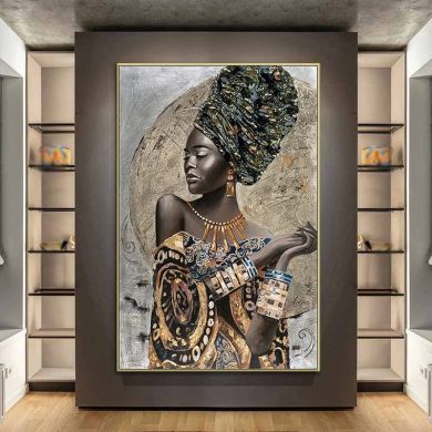 Gorgeous African Woman Canvas Art - Image 2