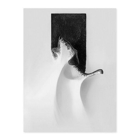 Abstract Black & White Paint Canvas Art - Image 7