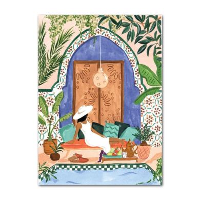 Moroccan Tropical Scenery Canvas Art - Image 5