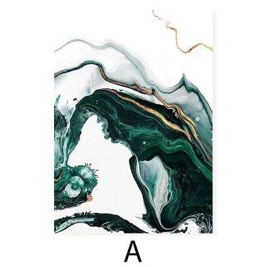 Dark Green Emerald Marble Canvas Art - Image 6