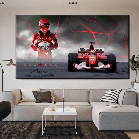 Michael Schumacher F1 Car Canvas Art - Image 3