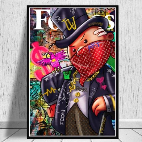 Monopoly Graffiti Canvas Artwork - Image 2