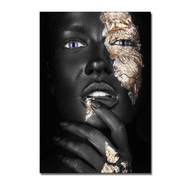 Golden Mask African Women Canvas Art - Image 7