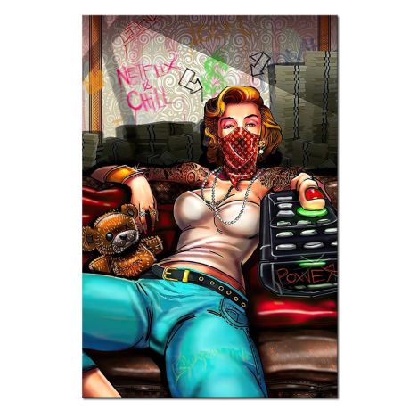 Graffiti Sci-Fi Gangster & Astronaut Canvas Art - Image 6