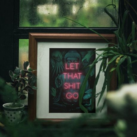 Let That Shit Go Canvas Art - Image 2