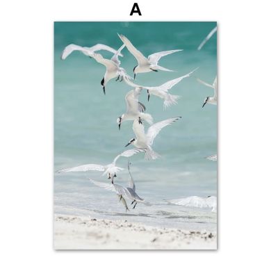 Seagull White Sand Beach Canvas Art - Image 5