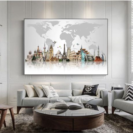 Wonders of The World Canvas Art - Image 2