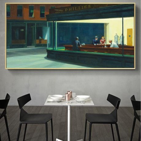 Edward Hopper Nighthawks Canvas Art - Image 2