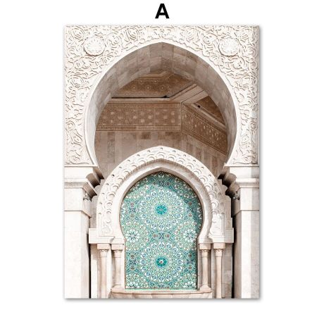 Eurasian Architecture Desert Gallery Wall Canvas Art - Image 5
