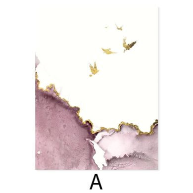 Gold Deer Mountain Marble Canvas Art - Image 5