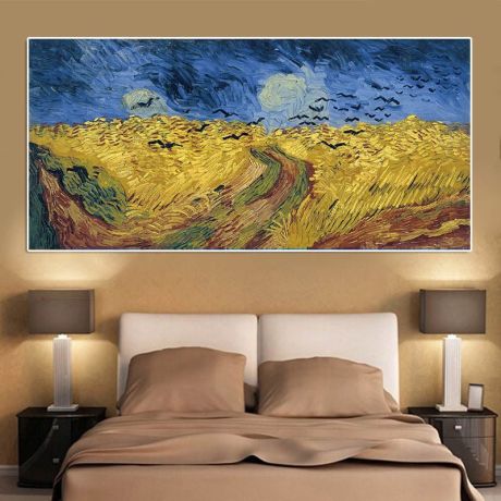 Van Gogh Wheat Field Painting Canvas Art - Image 2