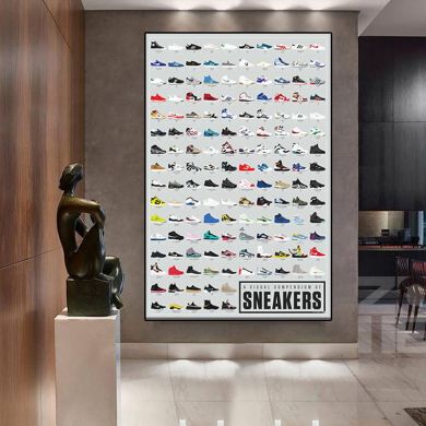Visual Hall of Sneakers Canvas Art - Image 3