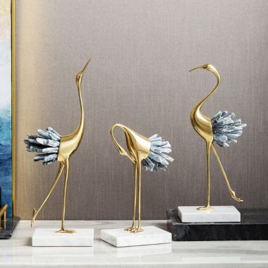 Luxury Oriental Crystal Crane