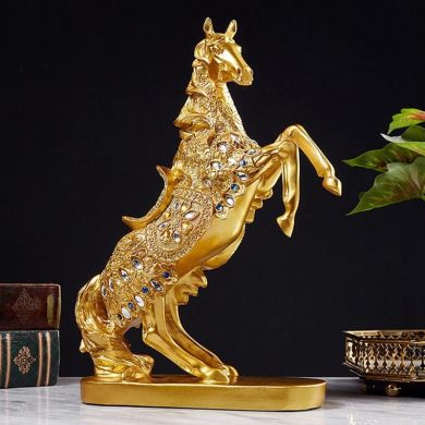 Luxury Golden War Horse Sculpture