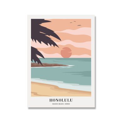 California Hawaii New Zealand Gallery Wall Canvas Art - Image 5
