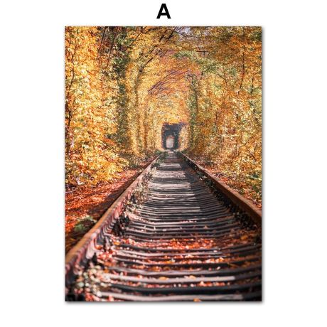 Autumn Maple Forest Gallery Wall Canvas Art - Image 6