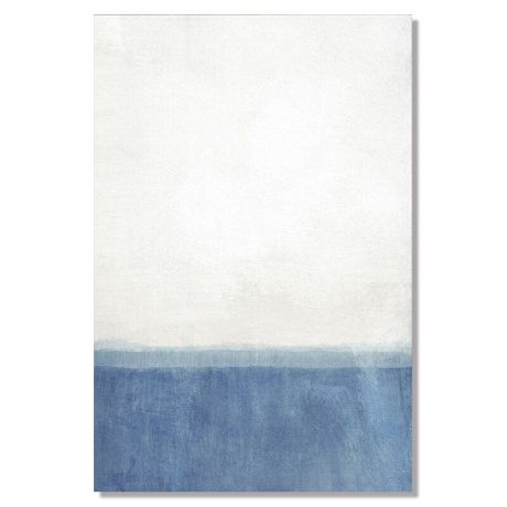 Impressionist Blue and Black Canvas Art - Image 1