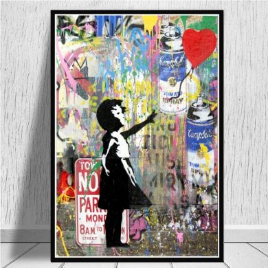 Banksy Graffiti Canvas Art - Image 3