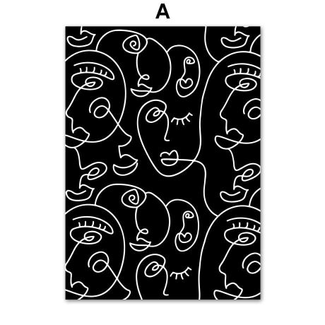 Black And White Abstract Gallery Wall Canvas Art - Image 7
