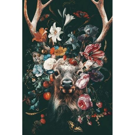 Flowers & Animals Painting Canvas Art - Image 4