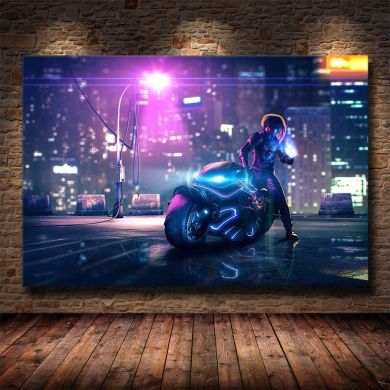 Cyberpunks StreetRacer Canvas Art - Image 1