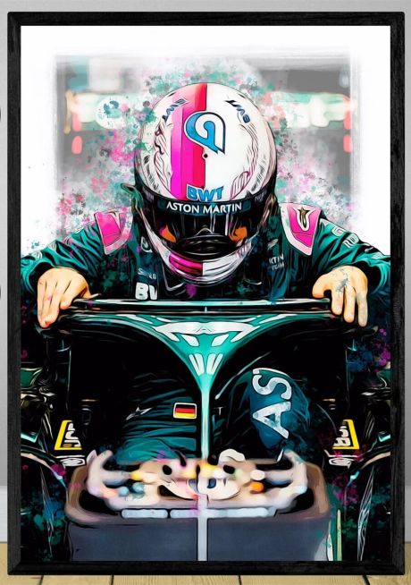 Formula 1 Racers Watercolor Canvas Art - Image 3