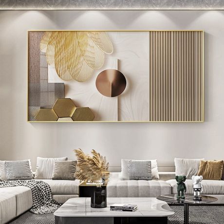 Nordic Abstract Gold Wall Art - Image 2