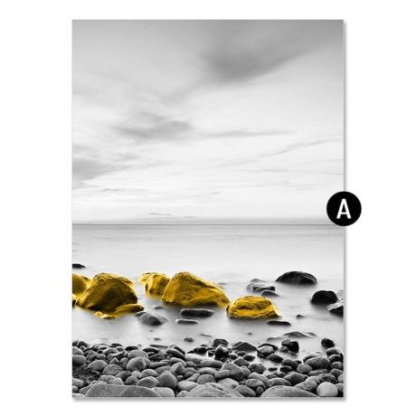 Golden Retro Natural Scenery Canvas Art - Image 9