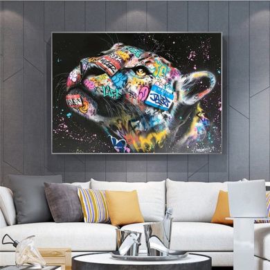 Graffiti Cheetah Canvas Art - Image 2