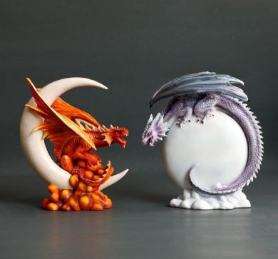 Celestial Moon Dragon Figurine